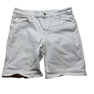 Calvin Klein Jeans Women's White‎ Denim Shorts Classic 5-Pocket Size 32 #887